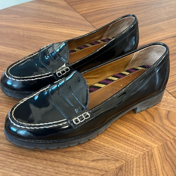 Sperry Shoes - Sperry Winsor Black Patent Leather Chunky Sole  Penny Loafers 10